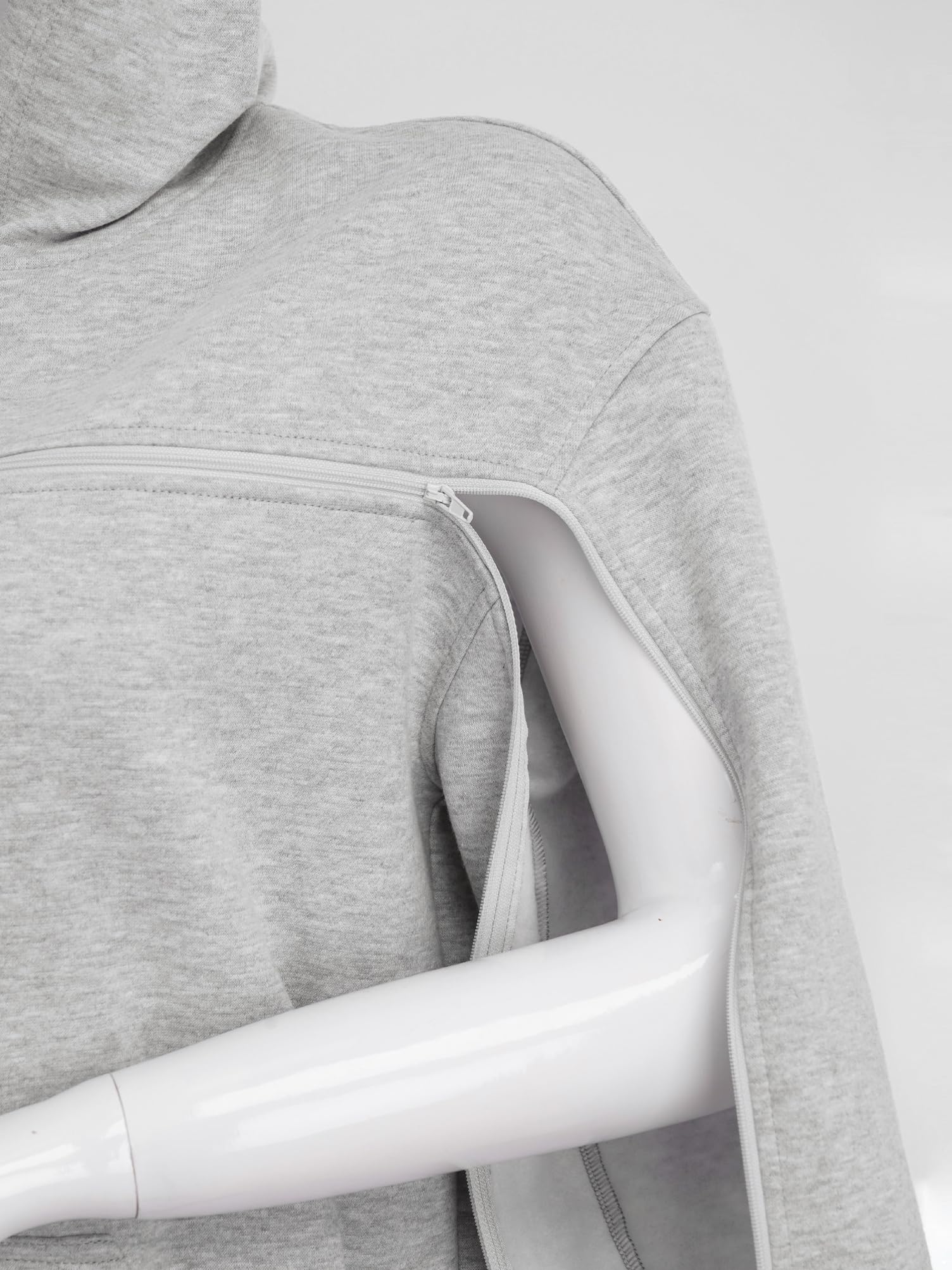 Sudaderas con Capucha para Mujer Camiseta Después De La Cirugía del Hombro Ropa Adaptables para Necesidades Especiales