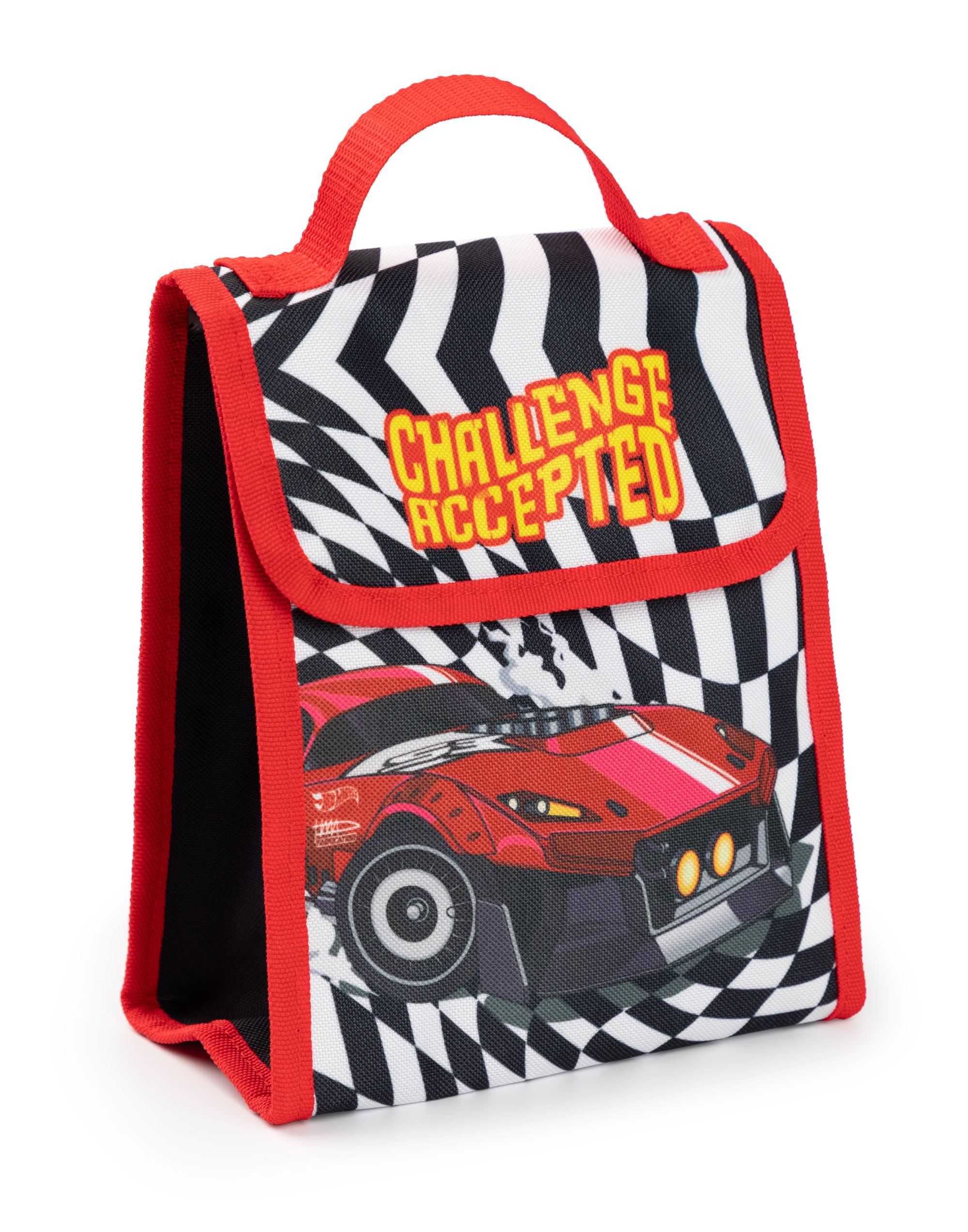 Hot Wheels Boys sac à dos ensemble | Sac à dos noir 4 pièces pour enfants avec sac d’école, étui, sac à lunch et bouteille d’eau | Feu ligne d’arrivée graphique complet assorti ensemble