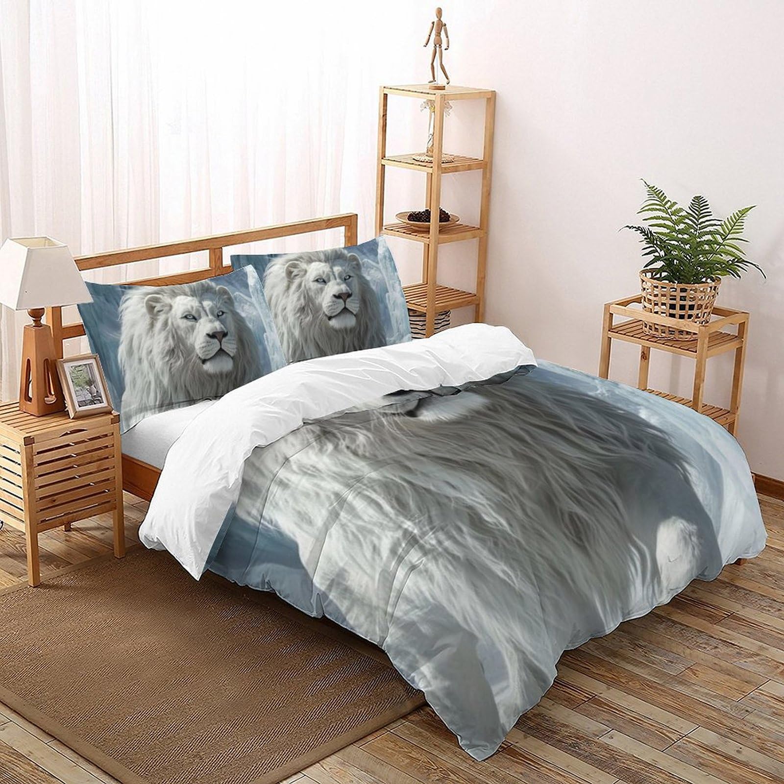 Parure de lit animaux pour chambre de garçon avec housse 260x220