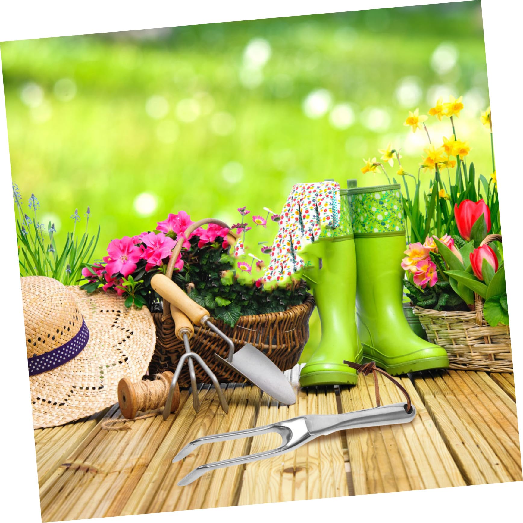 STOBOK 4 Stück Griff Rechen Mini Handrechen Gartenarbeit Landschaftsbau Picker handkultivator gartengerät kleine Rechen für Gartenbeete Pflanz Rechen Gartenrake Silver