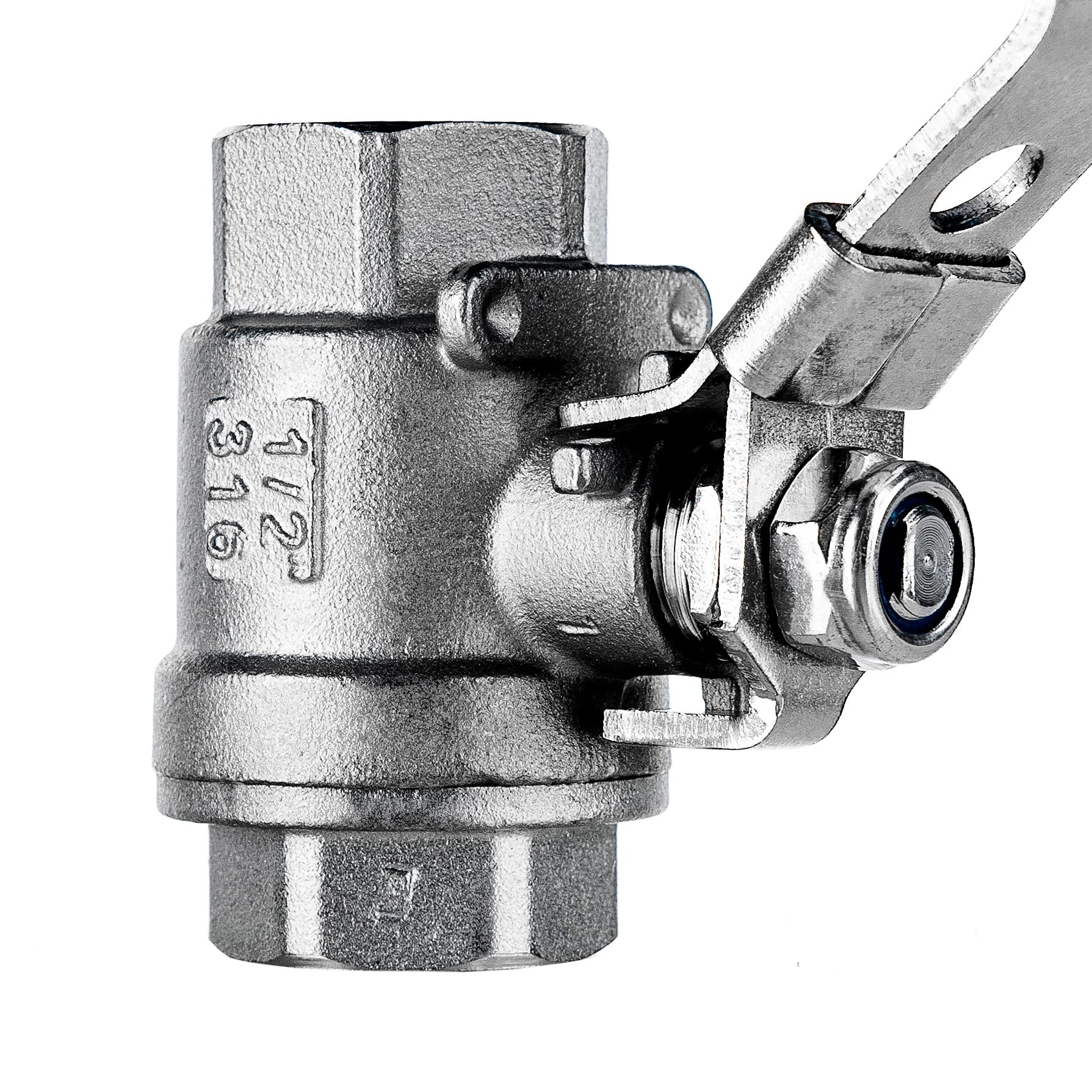 FSA Valvola a sfera in acciaio inox 316 da 1/2" a 2 pezzi 2-vie