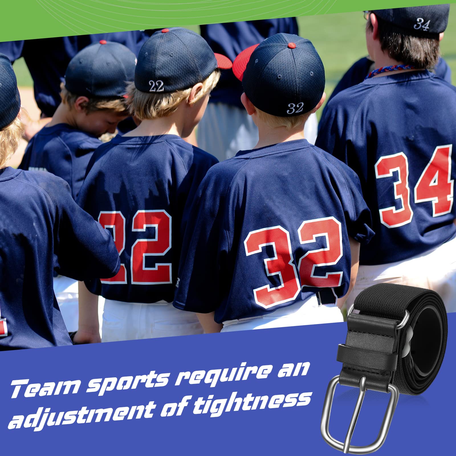 Hercicy 12 Pcs Baseball Belts Softball Belts Bulk for Adult and Youth Adjustable