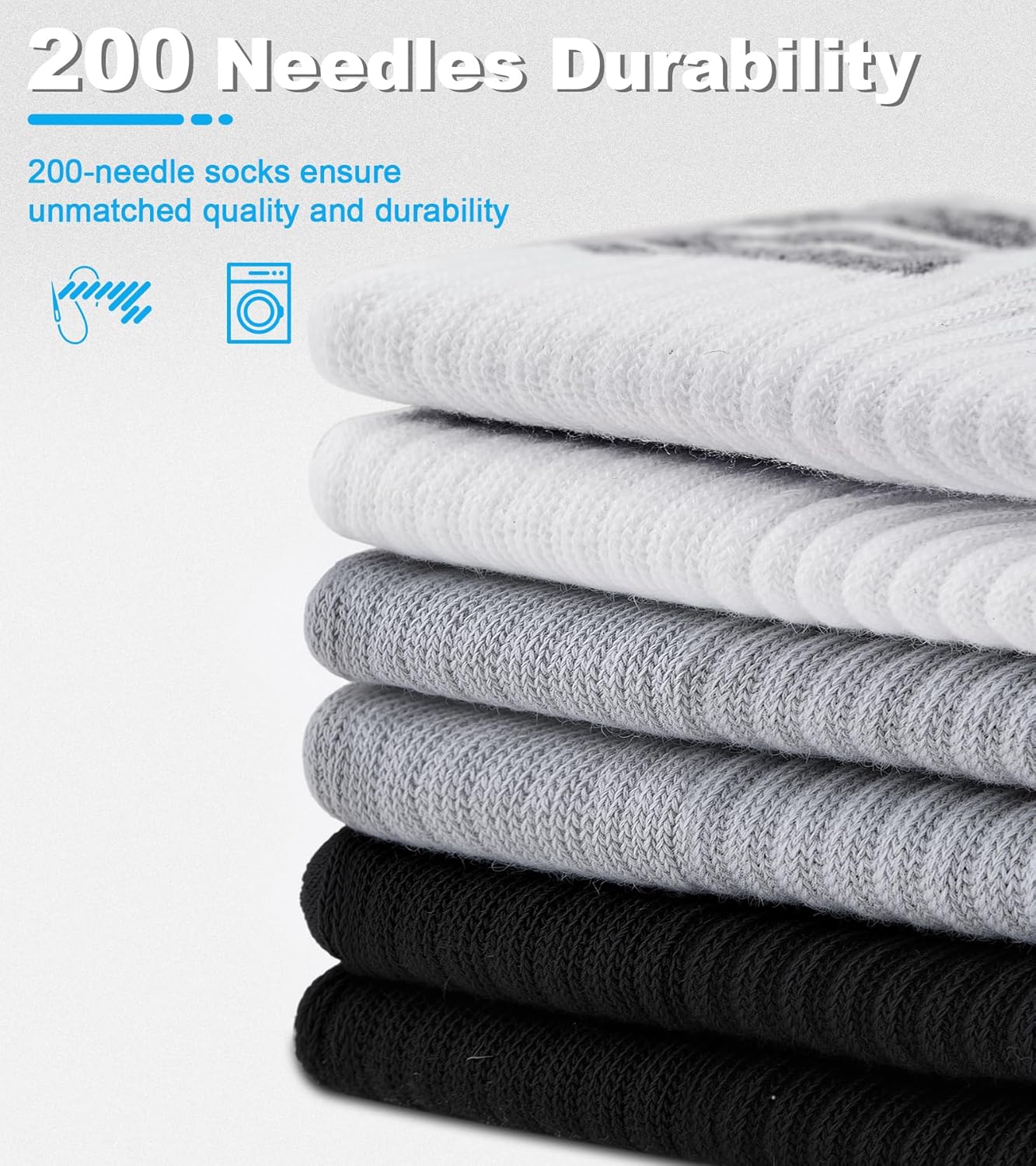 Bigant Kids Athletic Crew Socks Cushioned Compression Boys Girls Youth School Casual Socks Sports Running Arch Support 6Pairs - Image 7