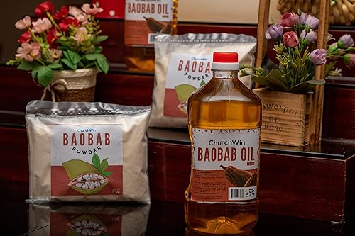 Miniatura 7 de Churchwin Aceite de baobab orgánico, aceite de baobab 100% puro y natural para piel tierna, prensado en frío, piel y cabello secos, curación de