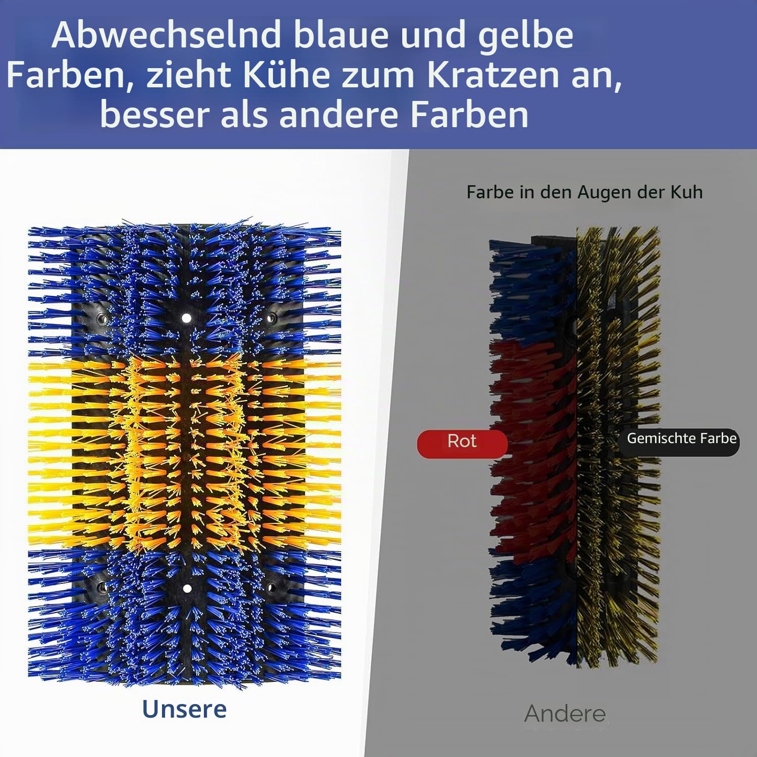 Universal Kratzbürste Pferd mit 12 Schrauben,Halbrunde Kratzbürste | Kratzbürste für Nutztiere Kuhbürste Massagebürste für Schaf Pferd Kuh Schweine,Pferdekratzer (17.5x11.8inch, stück, 1)
