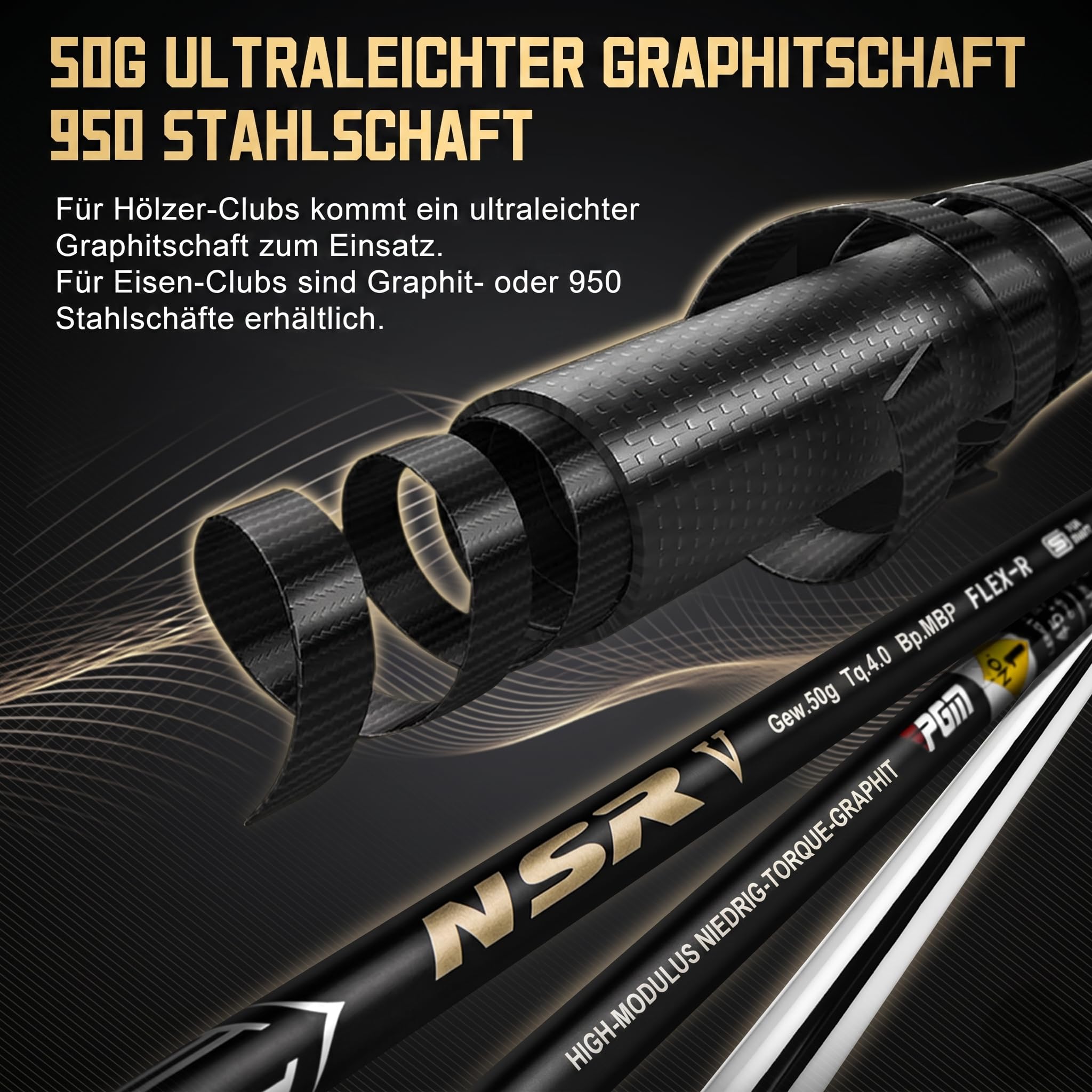 PGM 18-teiliges Herren-Golfschläger-Komplettset – Verstellbarer Loft Titan-Driver (0,86COR), präzisionsgewichtete Fairway-Hölzer, geschmiedete Eisen, CNC-gefräster Putter, mit Standbag – Rechtshänder