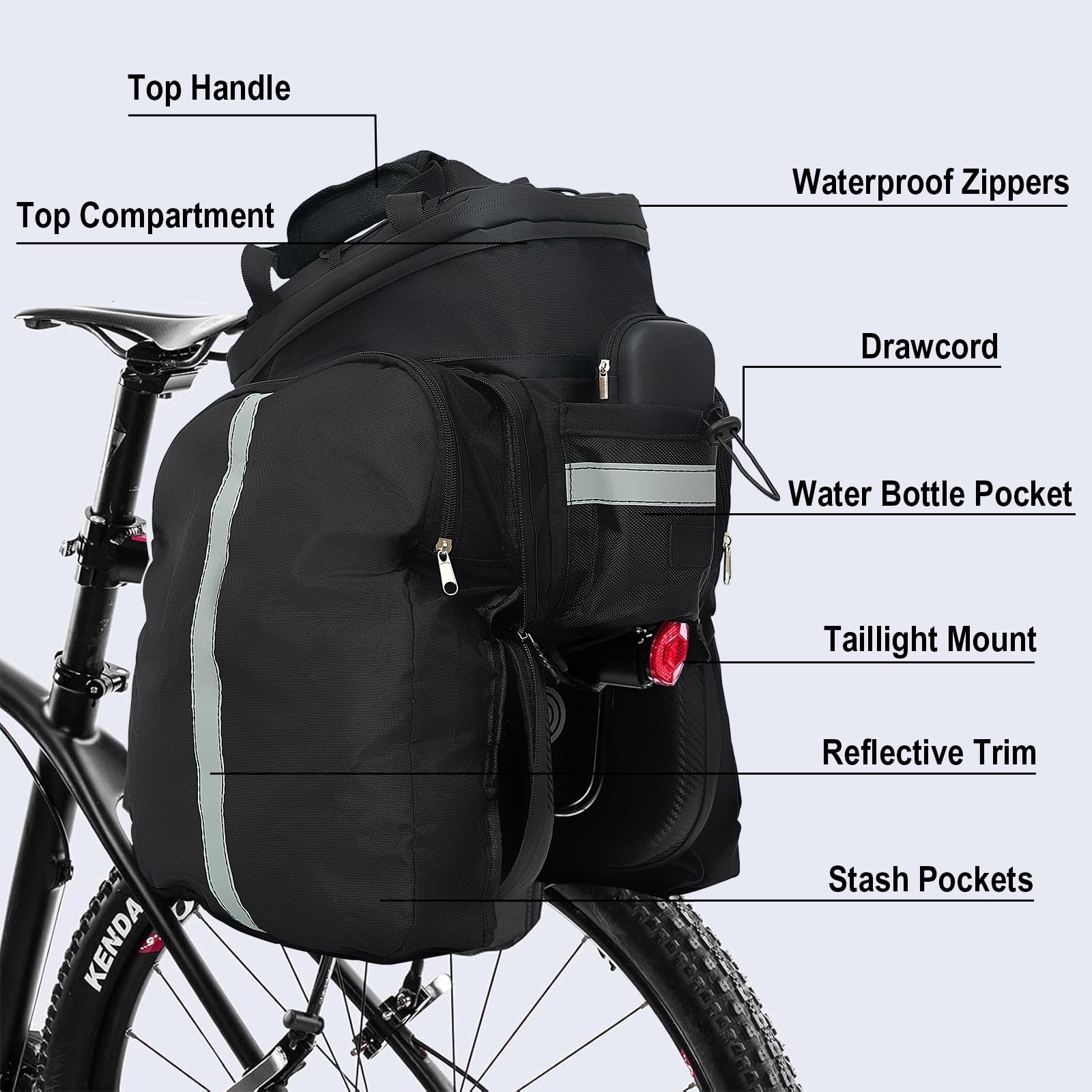 Bolsa Alforjas Impermeables Bicicleta Alforjas Para Bicicleta 33L