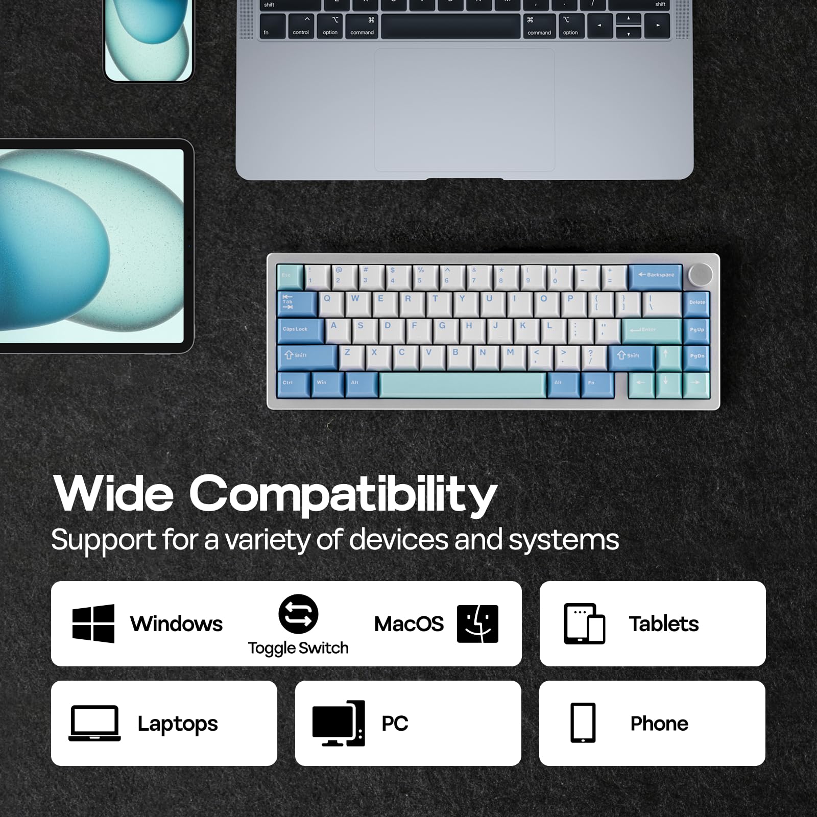 Amazon | EPOMAKER Galaxy65 無線 QMK/VIA メカニカルキーボード