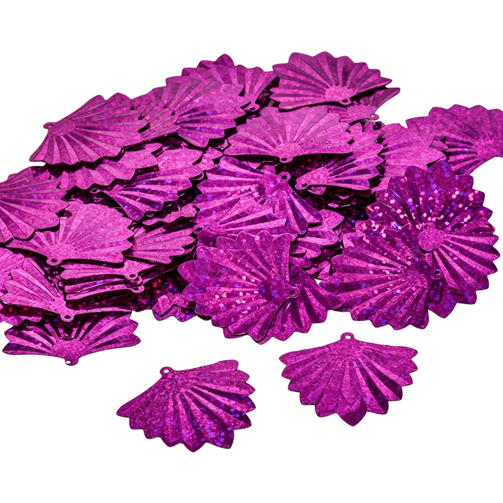 Shunzhong 500G Sparkling Fan Sequins Assorted Colors Reflective Fan Shape Sequins with Hole for Sewing and Garments Embellishment Costume Design