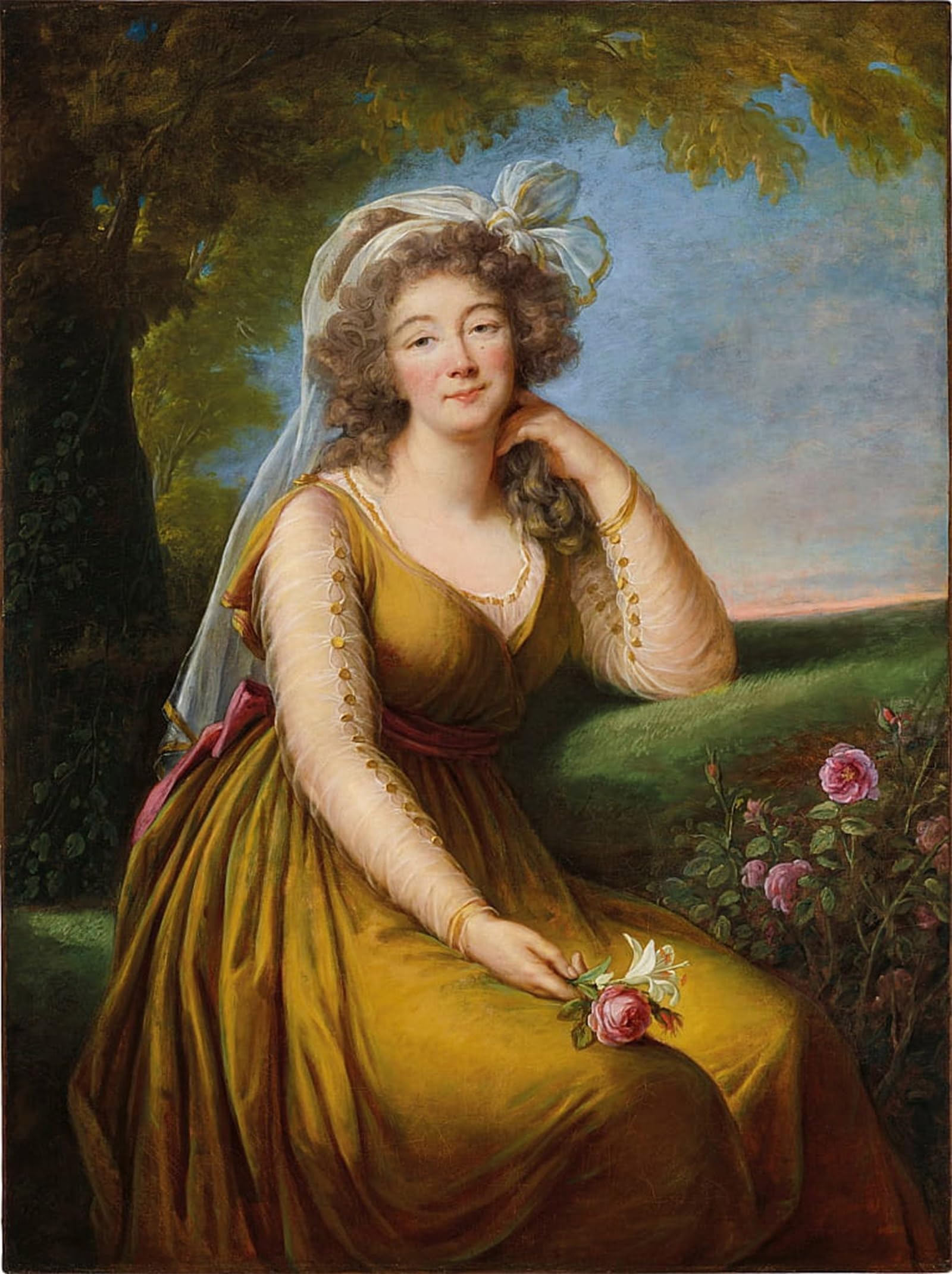 ARTXLXXBN Famous Print Painting Colorful Art Print Jeanne Bécu Comtesse Du Barry by Louise Élisabeth Vigée Le Brun Canvas Art Decorations for Home Decor 60x90cm
