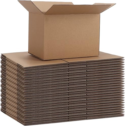 Miniatura 14 de CRUGLA Paquete de 40 cajas de envío de 8 x 6 x 4, cajas de cartón para pequeñas empresas, caja de correo corrugada a granel para embalaje