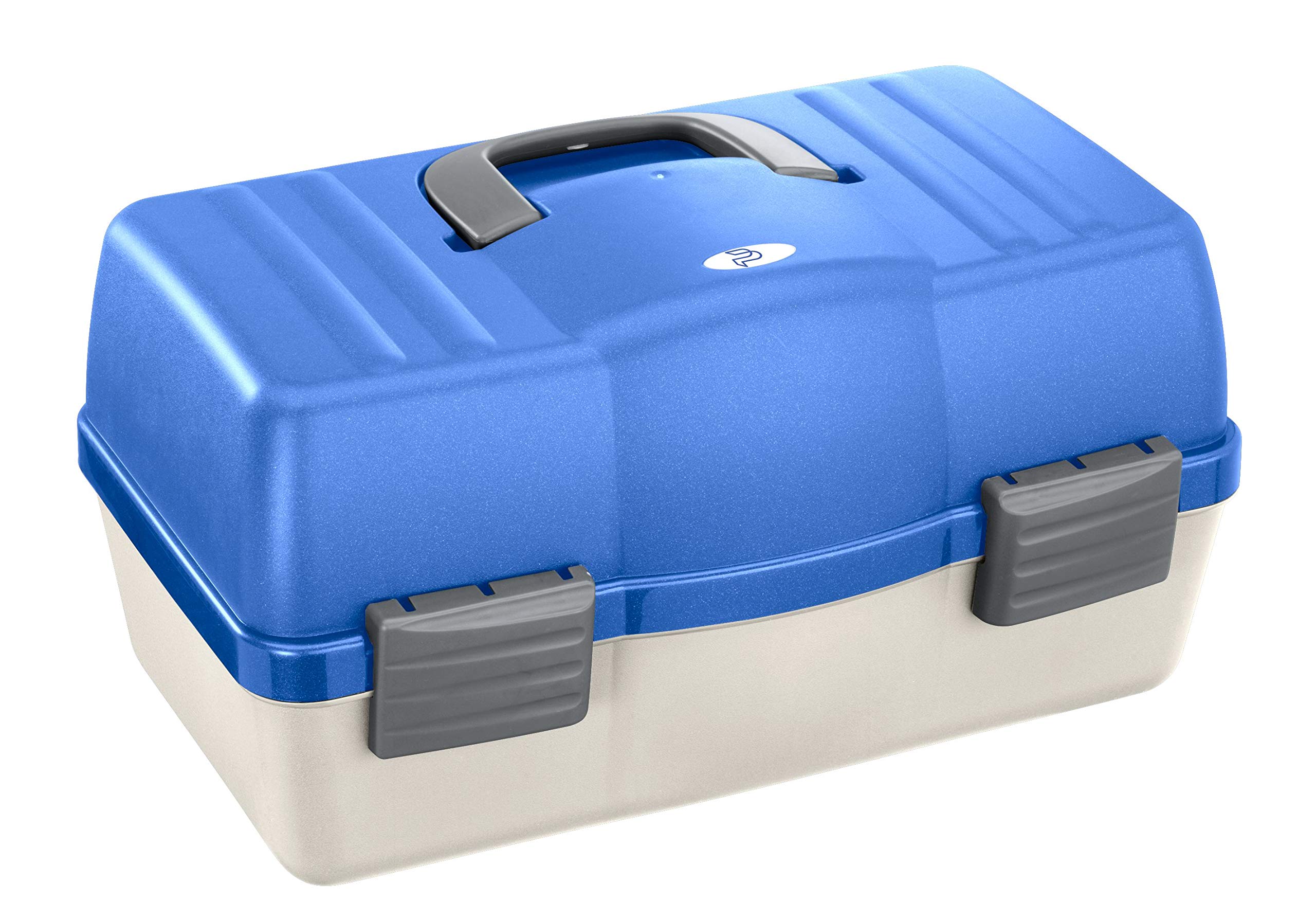 Valigetta Pesca 138 Bianco e Blu per Trasportare, Proteggere e Organizzare l'Attrezzatura da Pesca, Dimensioni Esterne 460 x 282 x H253 mm