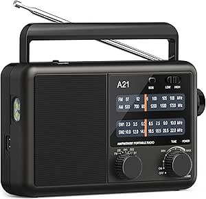 Amazon.com: AM FM SW Bluetooth Portable Radio Battery Operated Radio by ...