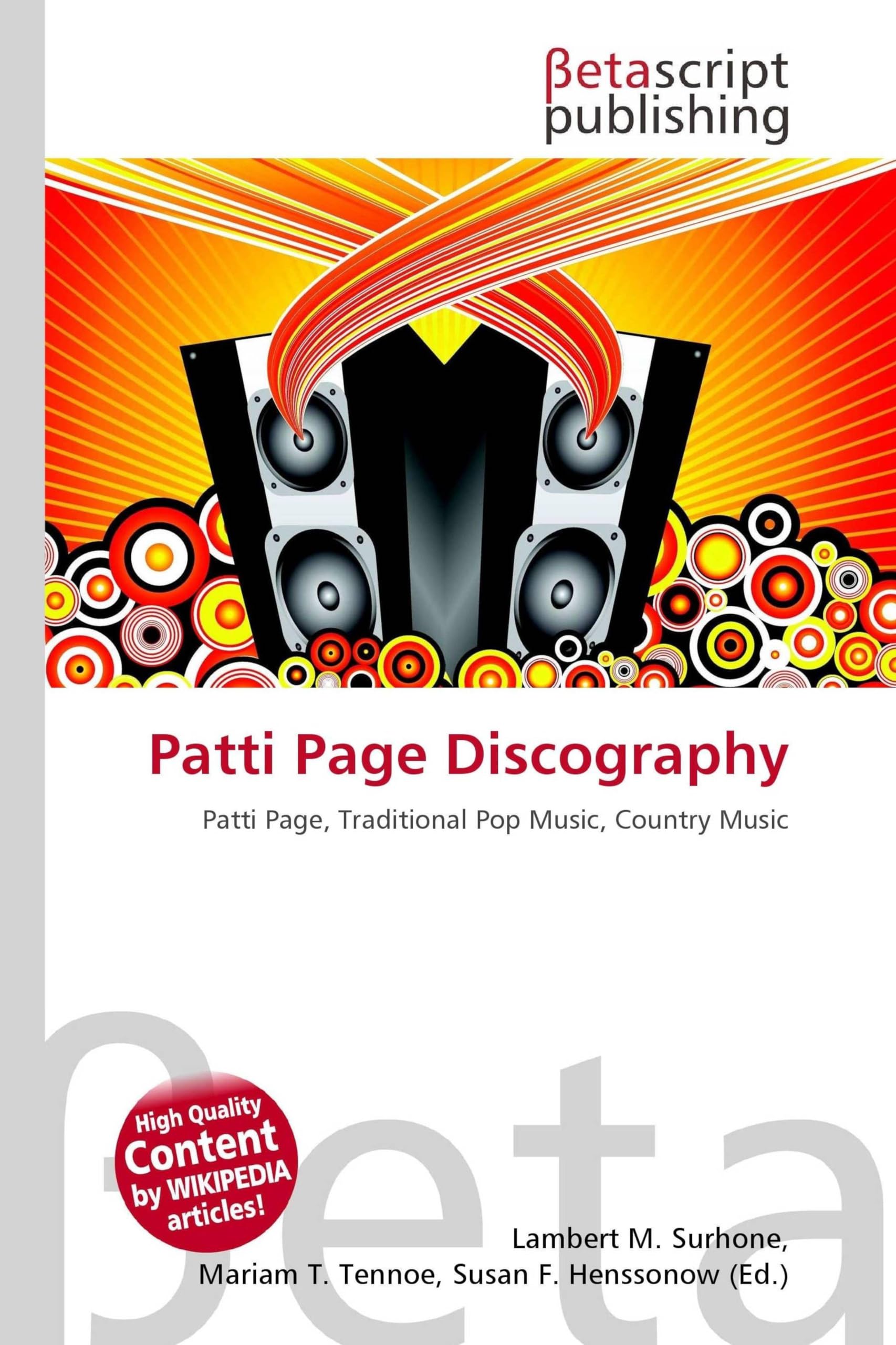 Patti Page Discography: Patti Page, Traditional Pop Music, Country Music