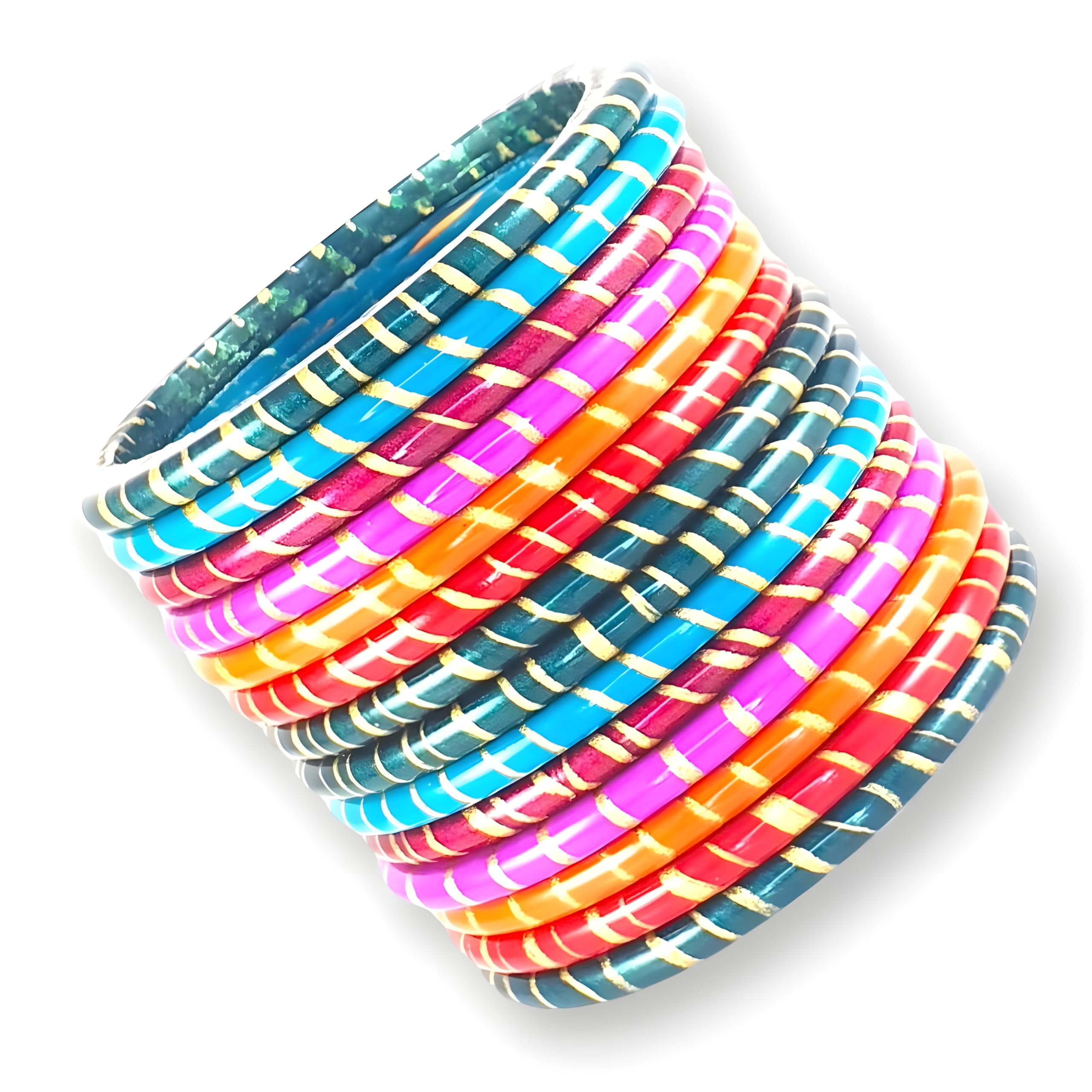 Praavya Traditional Stylish Rajasthani Beautiful Multicolor Lac Bangle Set Chuda For Women and Girls Set of 14 (2.6) (B0BG592QFQ) Amazon Price History, Amazon Price Tracker