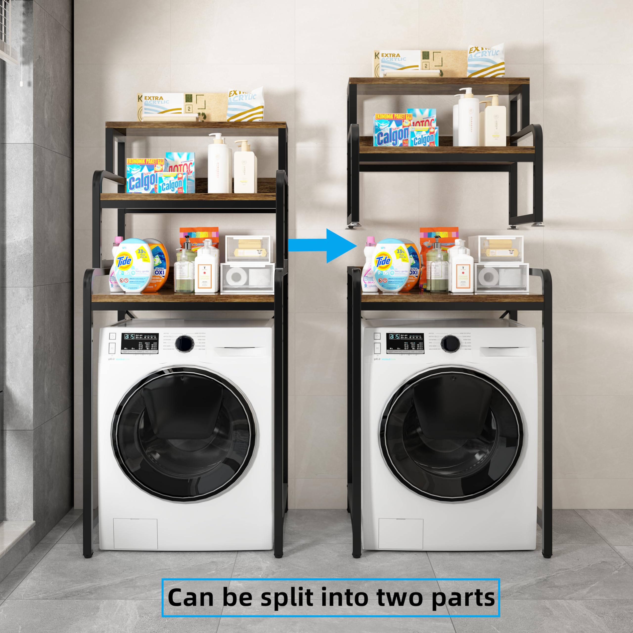 Amazon.com: Abao panda 3-Tier Bathroom Room Shelf Washing Machine