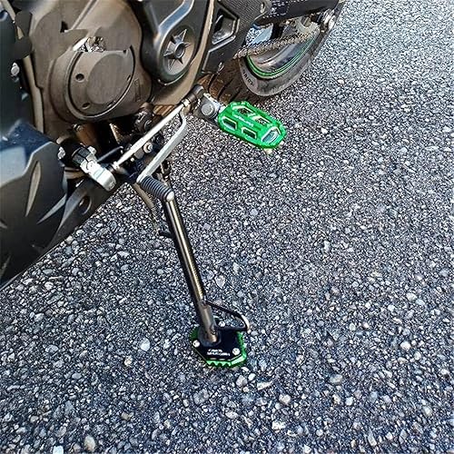 Miniatura 6 de Aluminio CNC para Kawasaki VERSYS 650 Z400 Ninja 400 2021 2022 Soporte de pie ampliador de pie de motocicleta (color Versys 650 negro)