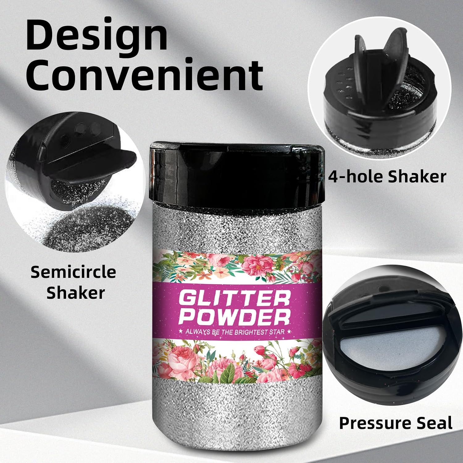 Glitter, Rose Red Fine Glitter, Holographic Extra, Extra Fine Glitters for Crafts, Cosmetic Glitters for Resin Arts Crafts, Candle Making, Nail (Rose Red,2oz)