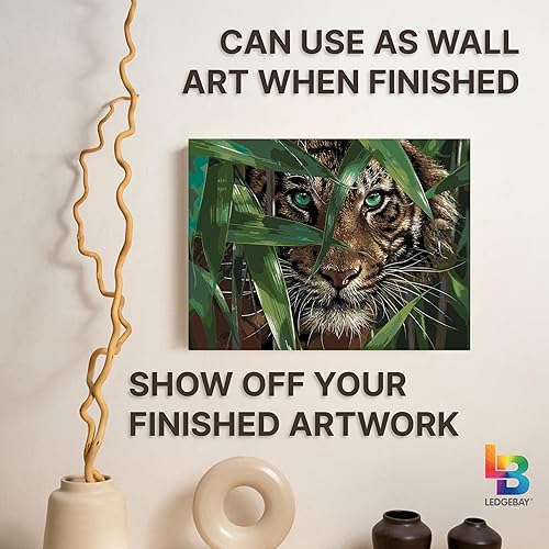 Miniatura 85 de Ledgebay - Pintura por número para adultos – Kits de pintura por números, pintura sin arrugas por números para adultos principiantes, 12 x 16