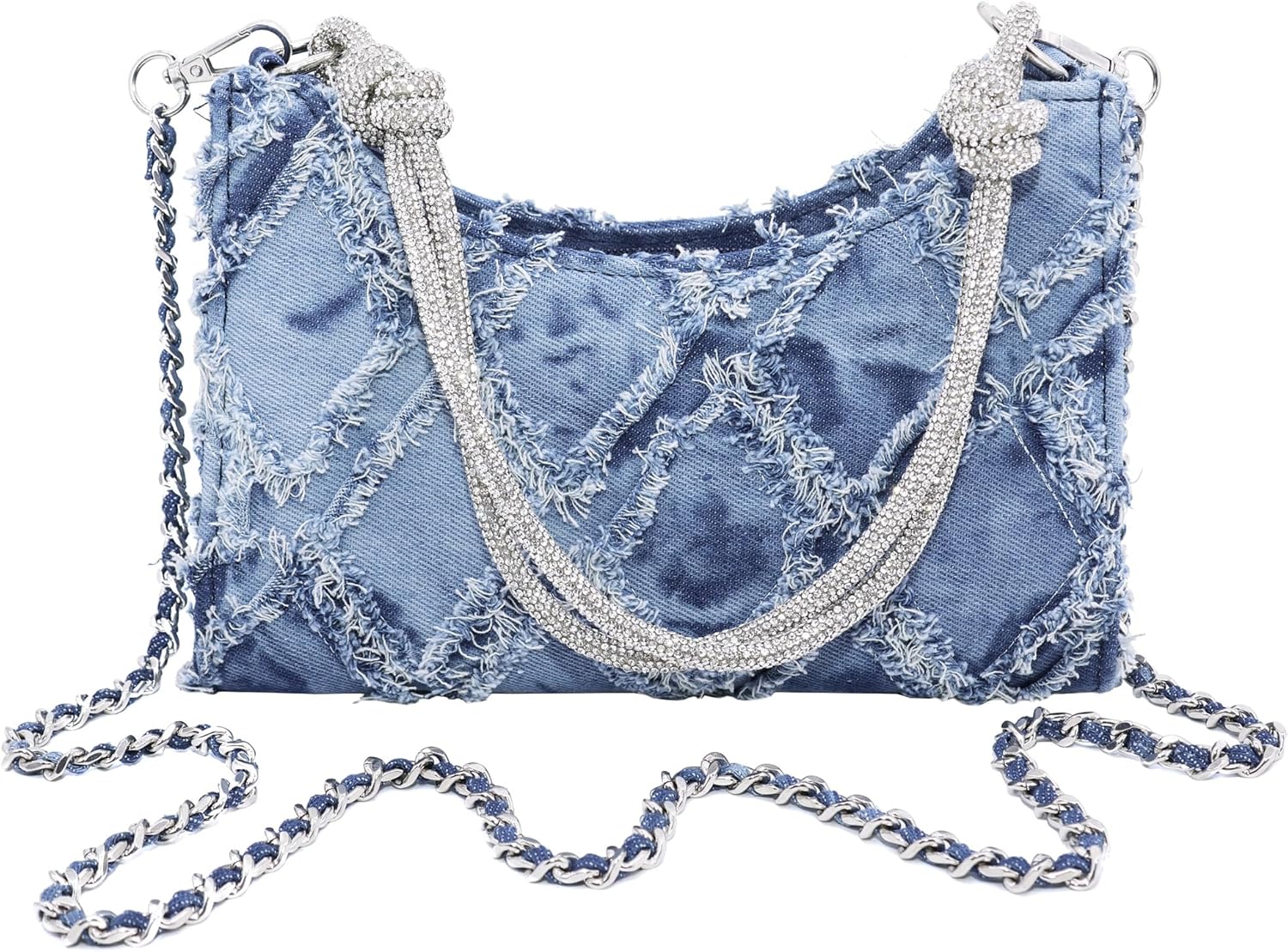 Milisente Clutch Purses For Women Vintage Evening Clutch Bags Formal Shoulder Bag With Rhinestone Handle - Image 8