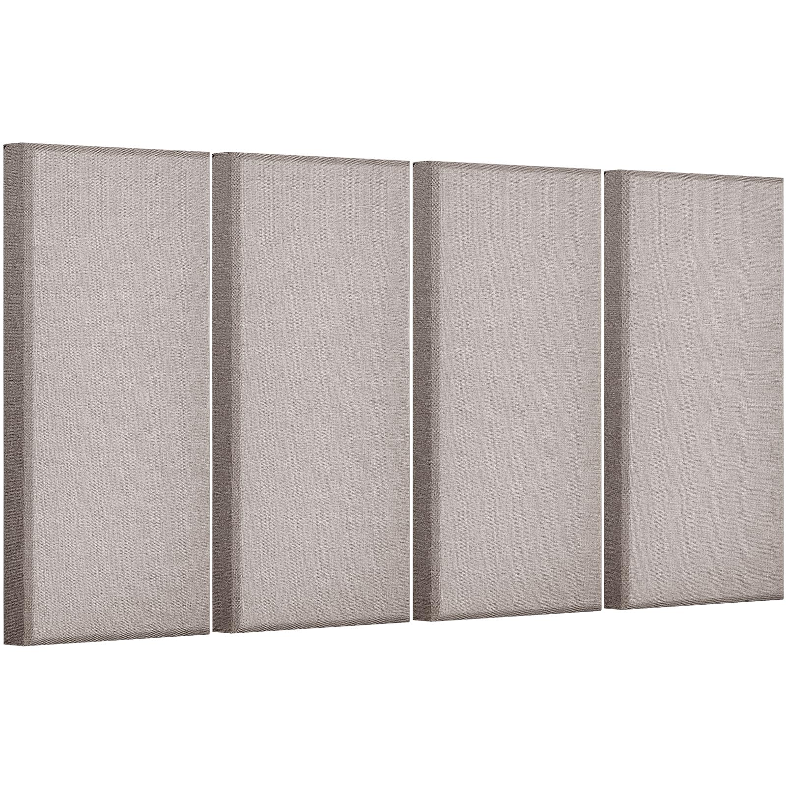 VEVOR Paneles Acústicos de Fibra de Vidrio, Paneles de Absorción de Sonido, Insonorizados Autoadhesivos, para Estudios, Oficinas, Cine en Casa, Salas de Reuniones, Camello, 600 x 300 x 50 mm, 4 uds