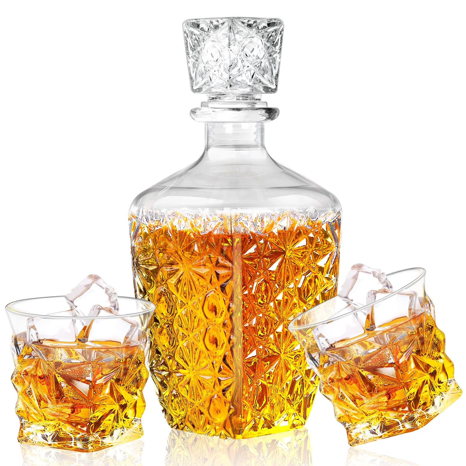 Amazon.com | LAWADACH Whiskey Decanter Set,Liquor Decanter Set