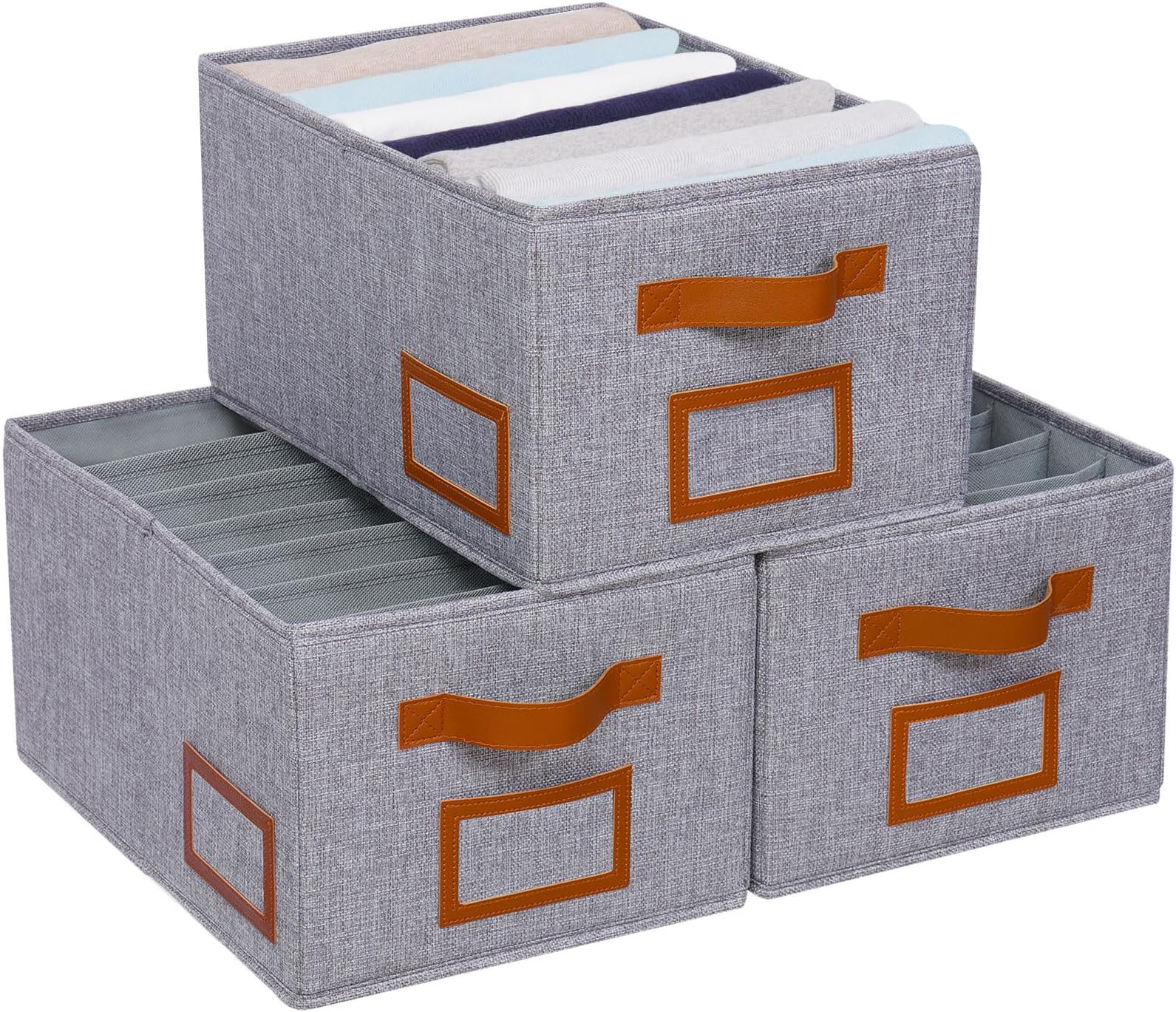 OUTBROS Jeans Boîte de Rangement, 3 pcs Grande Rangement Vetement