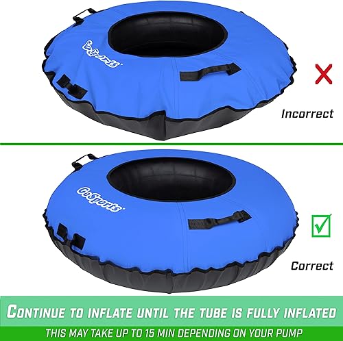 Miniatura 5 de GoSports Tubo de nieve de invierno resistente de 44 pulgadas con cubierta de lona premium, trineo de grado comercial, elige tu estilo