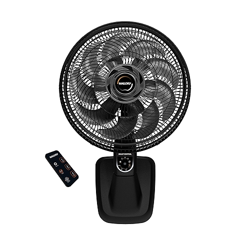 Ventilador de Parede Mallory Smart Control – Controle Remoto, Oscilação Direcionada, Potên...