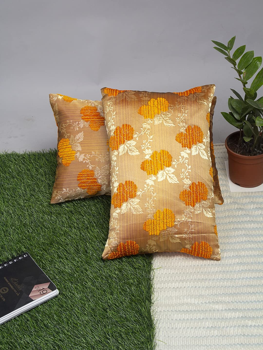 See full amazon price history chart for Alina Decor Brocade Embroidery Designer Soft Pillow/Cushion Covers (12 INCH x 18 INCH OR 30cm x 46cm) - Set of 2, Yellow Color Alina Decor Brocade Embroidery Designer Soft Pillow/Cushion Covers (12 INCH x 18 INCH OR 30cm x 46cm) - Set of 2, Yellow Color (B091N6K4CL) Amazon Price History, Amazon Price Tracker