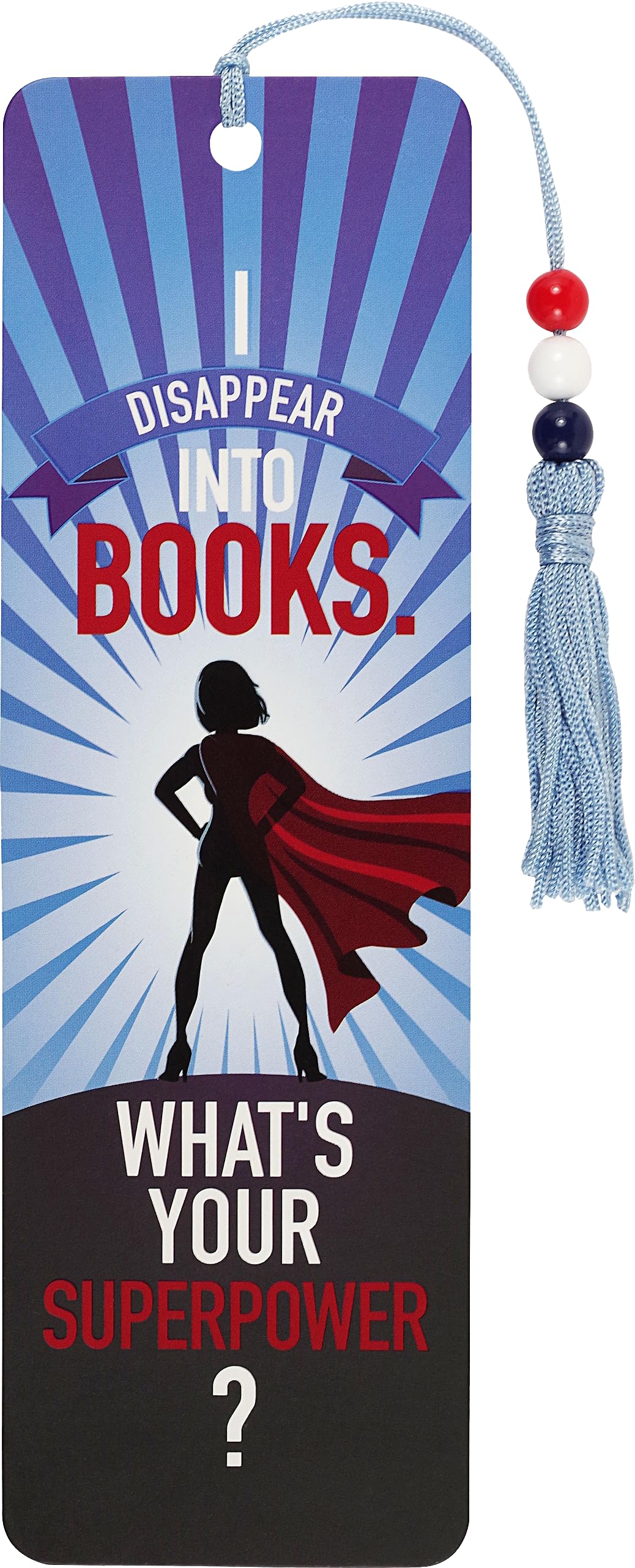 I Disappear into Books Beaded Bookmark