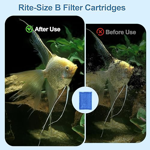 Miniatura 6 de Nebulist Paquete de 6 cartuchos de filtro tamaño B compatibles con filtros de alimentación MarineLand Penguin PRO 100/125/175 y filtro de