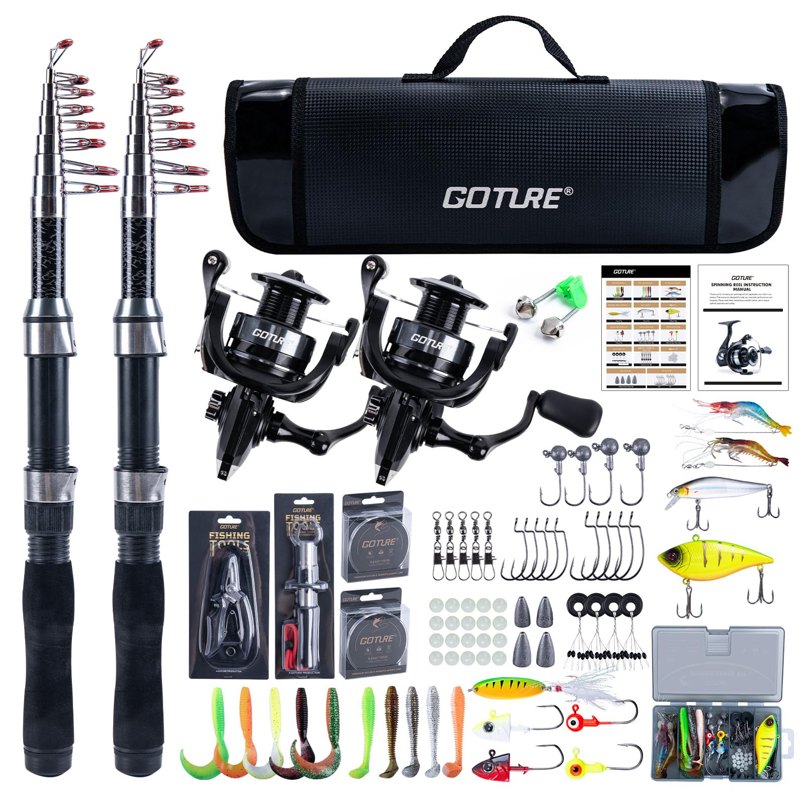 Goture Telescopic Fishing Rod and Reel Combo