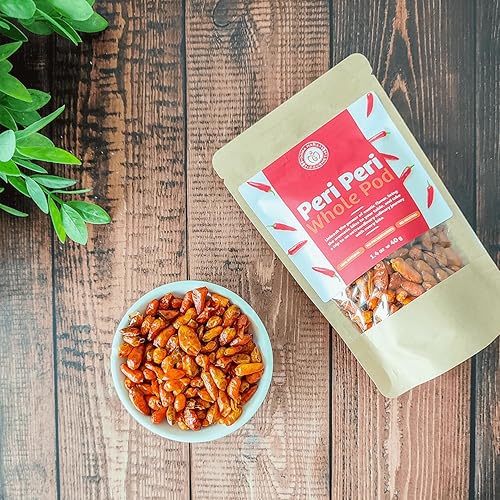 Miniatura 4 de 1.41 oz Piri Piri Peri Peri Especias Pimienta picante Chile Pimienta Entero Pod de Portugal Africano ojo de pájaro