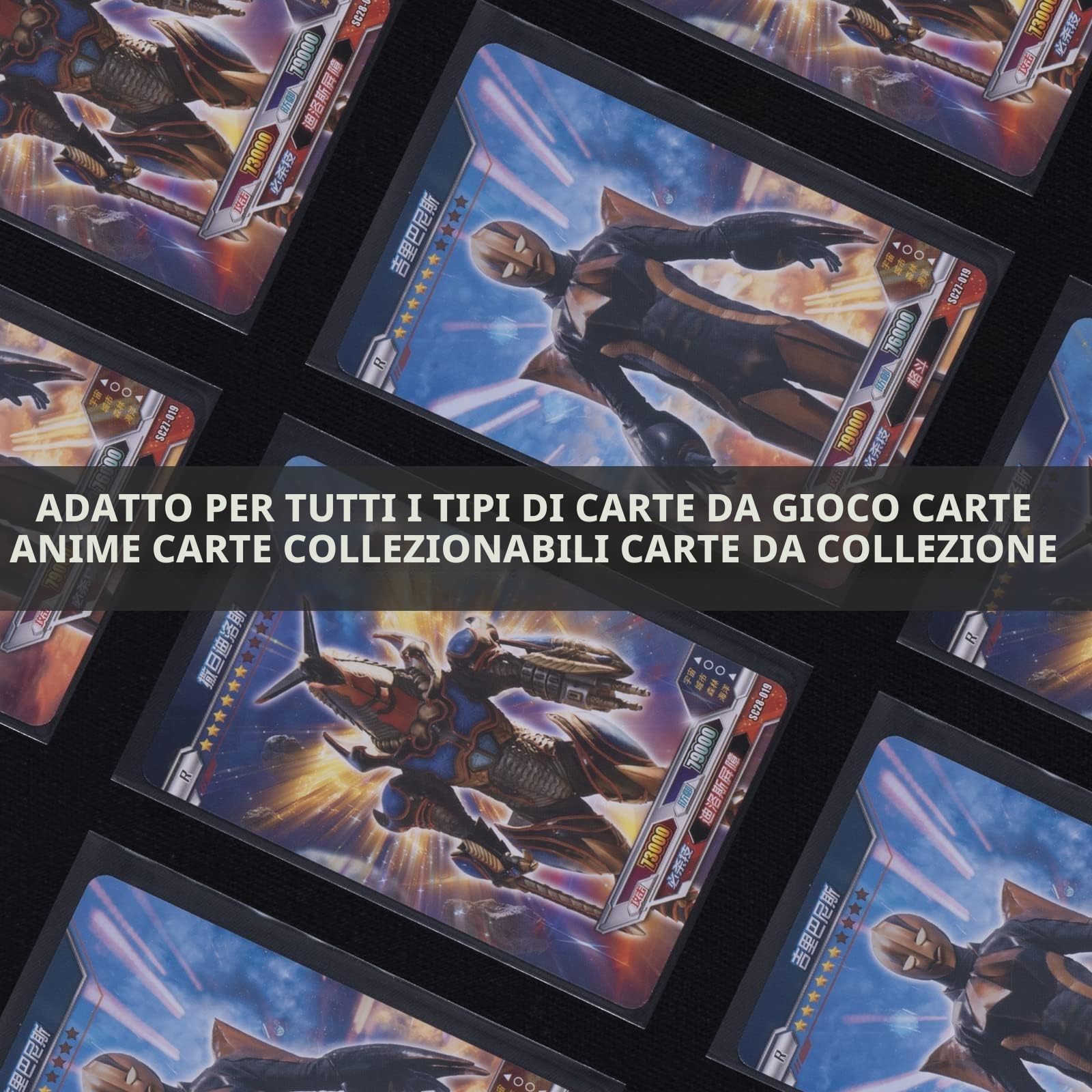 Buste Proteggi Carte, 100 Pezzi Trasparenti Bustine Carte 66 X 92 MM 0.1MM Tasche Vuote per Da Collezione Pokemon Magic