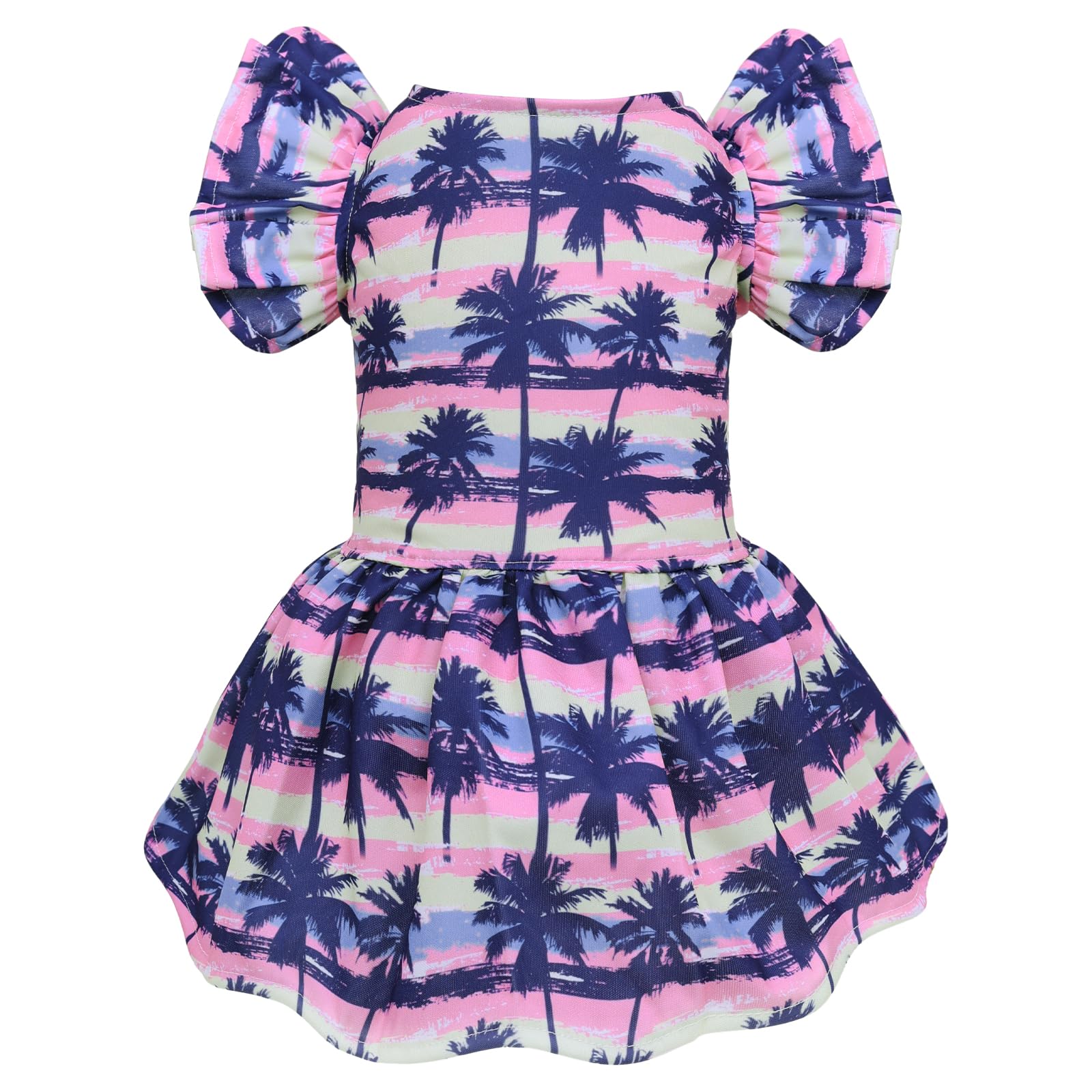 CuteBone Frilly Dog Dress Princess Puppy Birthday Dresses with Ruffled Sleeves Cat Clothes Outfit for Small Dogs Girl Pet Apparel FX03L