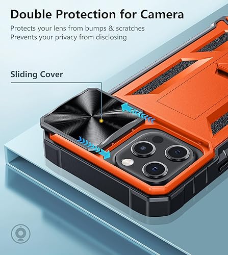 Miniatura 3 de FNTCASE Funda para iPhone 12 Pro-Max resistente protección de grado militar a prueba de caídas con soporte TPU resistente a prueba de golpes