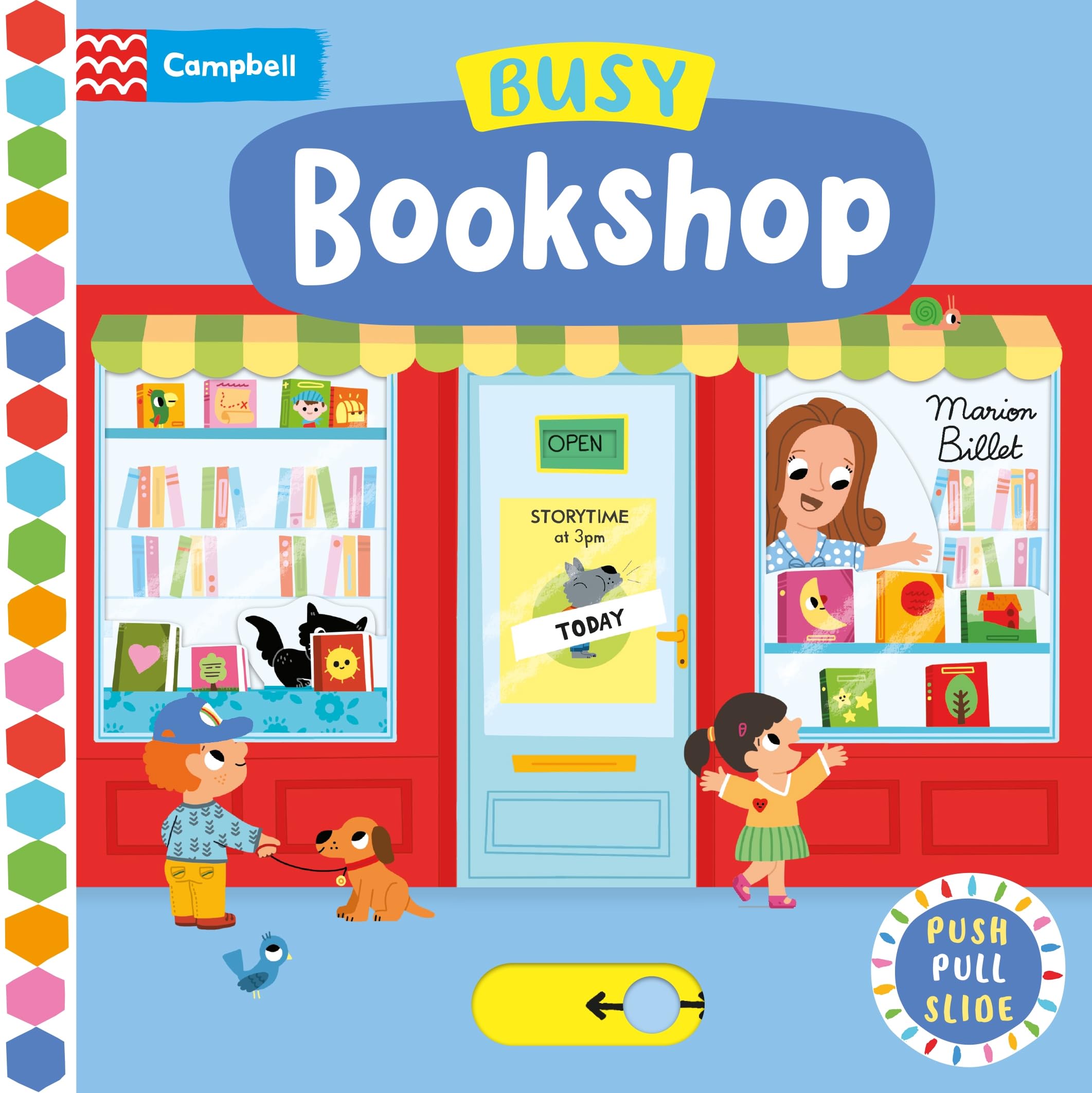 Busy Bookshop: A Push, Pull, Slide Book (Campbell Busy Books, 11)