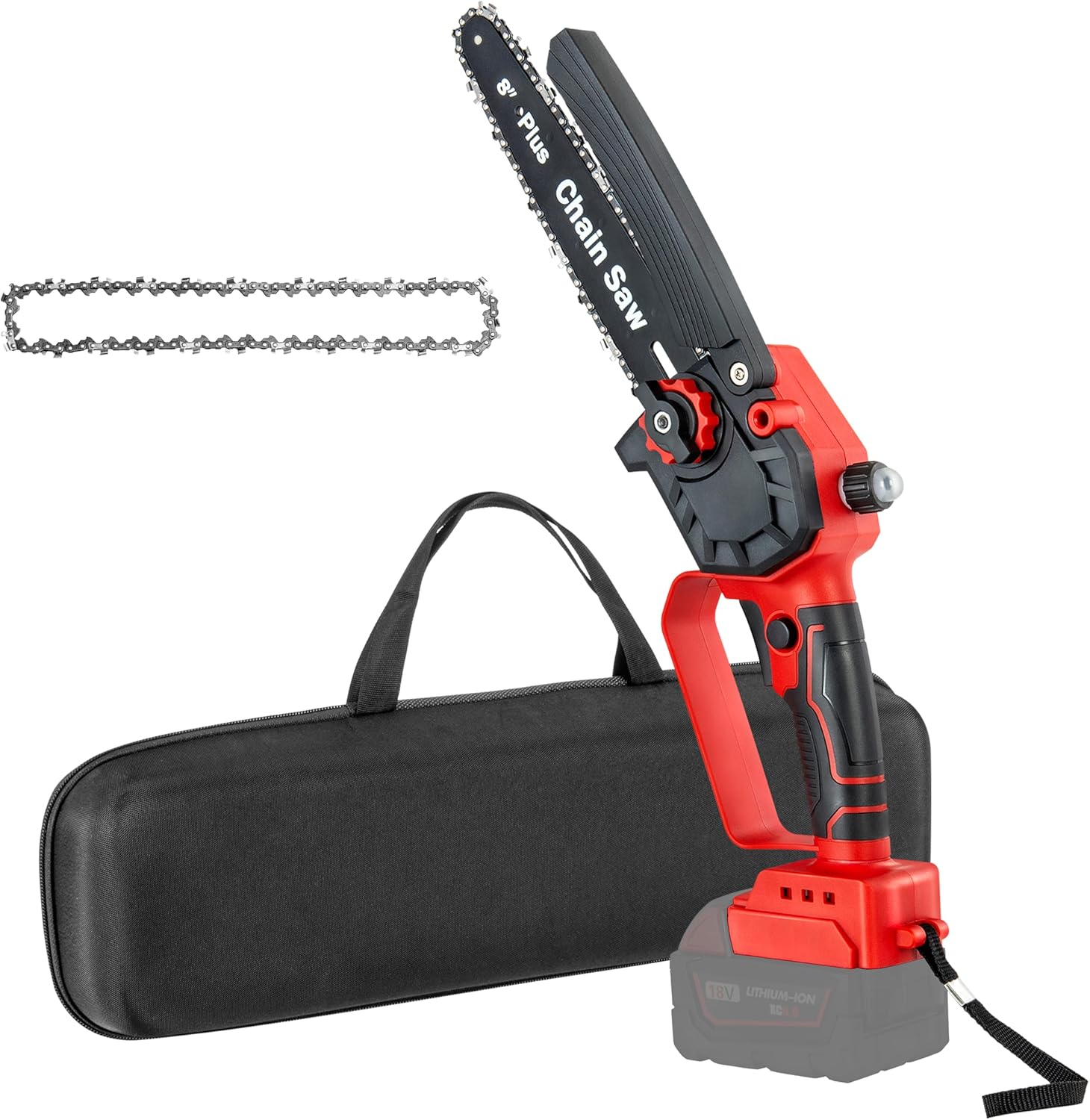 IRONFIST Mini Chainsaw 8-inch for Milwaukee M18 Batteries, Cordless Brushless Chain Saw, Handheld Electric Power Chain Saw with Oiler, Safety Lock for Tree Trimming,Wood Cutting (NO BATTERY) 8" Chainsaw for Milwaukee