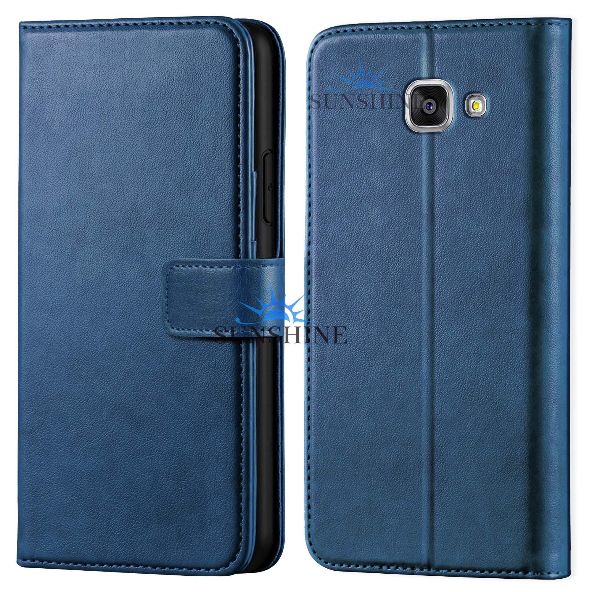 Leather Vintage Shock Proof Flip Case Back Cover for Samsung A7-16 Sport (Flexible | Leather Finish | Card Pockets Wallet & Stand |Blue)-image-36