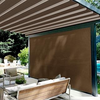 Goleray Toldo de tela reemplazable de 8 x 15 pies, cubierta de pérgola, toldo con bloqueo UV, para patio, jardín, cenador, porche, terraza, color marrón