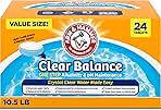 ARM & HAMMER Clear Balance Swimming Pool Alkalinity pH Maintenance Tablets, White, 1 Pack, 24 Count