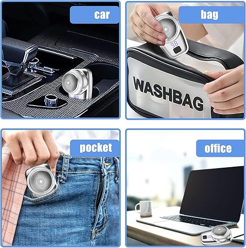 Miniatura 6 de Mini afeitadora eléctrica portátil, maquinilla de afeitar eléctrica para hombres, afeitadoras portátiles de bolsillo de mini afeitado, afeitadora