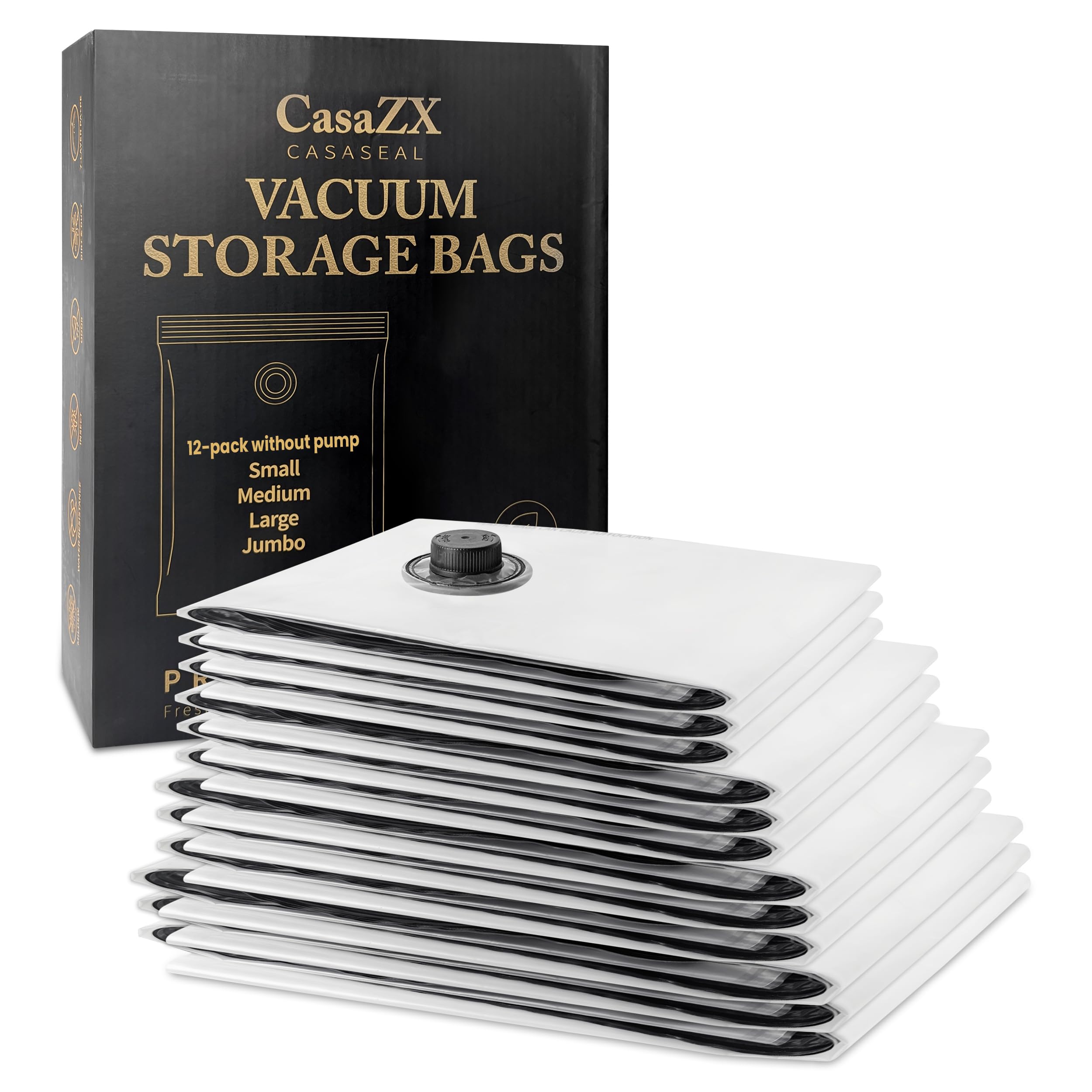 Amazon.com: CasaZX Vacuum Storage Bags 12 Pack Without Hand Pump