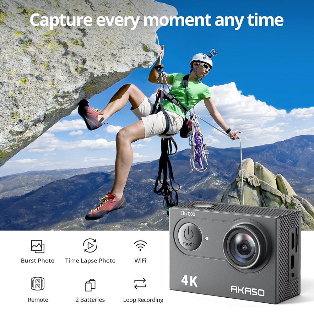 【特価商品】AKASO EK7000 Pro 4K アクションカメラ + 64G 楽天市場】AKASO EK7000 Pro 4Kアクションカメラ｜タッチパネル