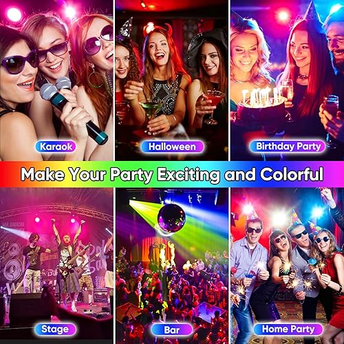 Miniatura 7 de Luces LED para escenario DJ Par, 36 luces RGB para fiesta con control remoto activado por sonido, 7 modos de iluminación estroboscópica para