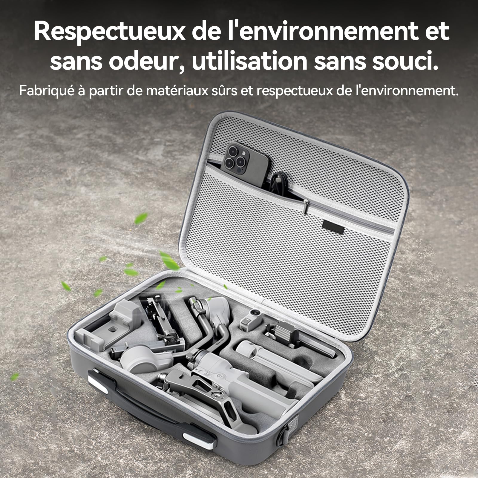 DJI RS 4 Mini sac à bandoulière portable, étui rigide de voyage, résistant à l'eau et aux chocs, étui portable en cuir PU, convient pour les prises de vue en extérieur, accessoires DJI RS4 Mini