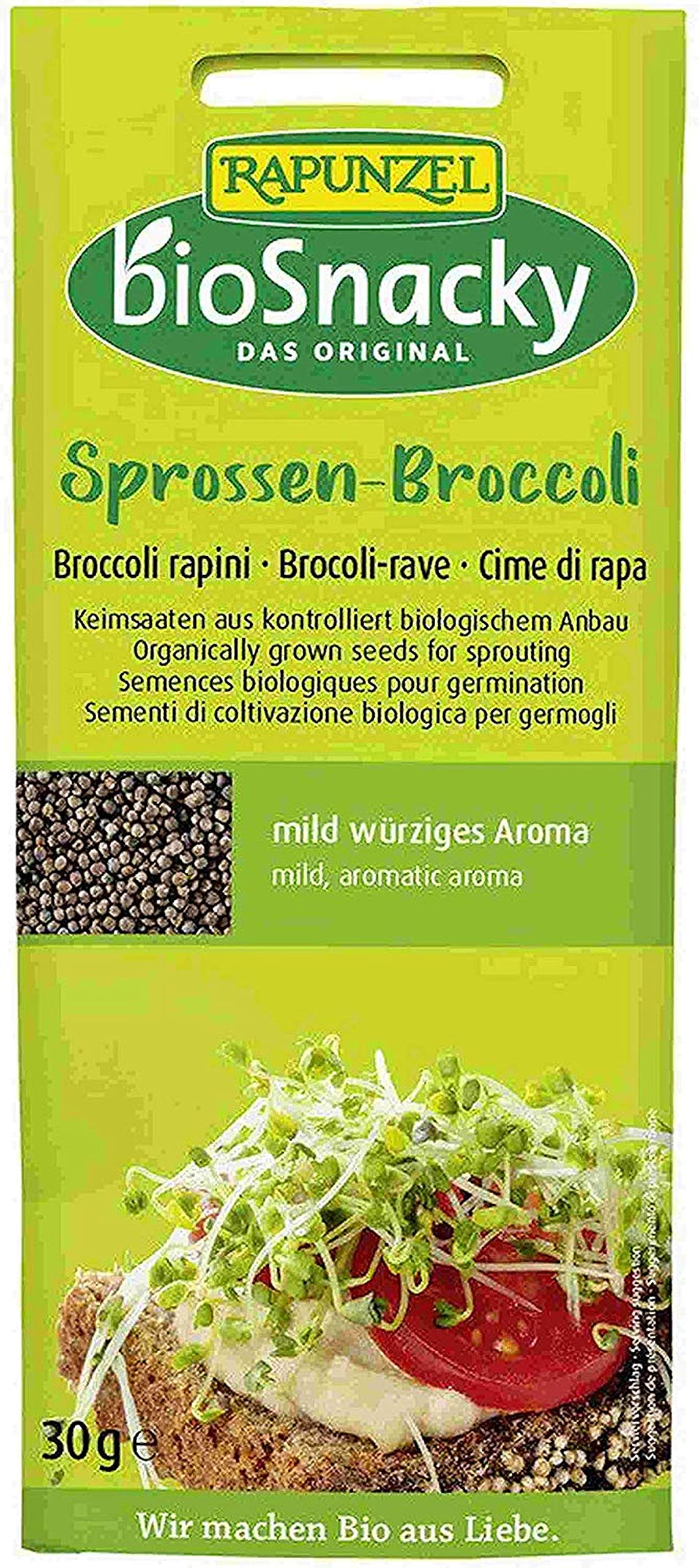 Rapunzel Bio Sprossen-Broccoli bioSnacky, 12 x 30g