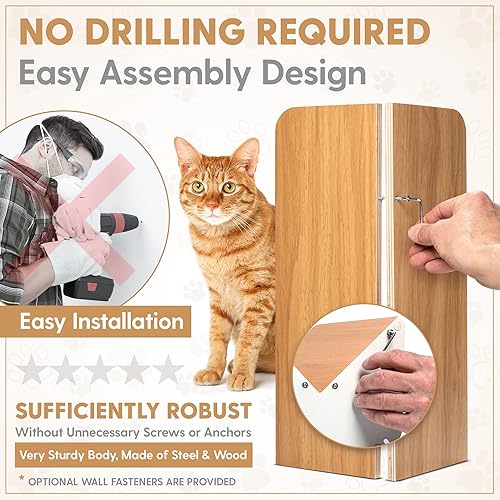 Miniatura 6 de Rascador de esquina para gatos, innovadora almohadilla para rascar gatos para pared, sofá y esquina, rascador de pared de gato duradero y divertido