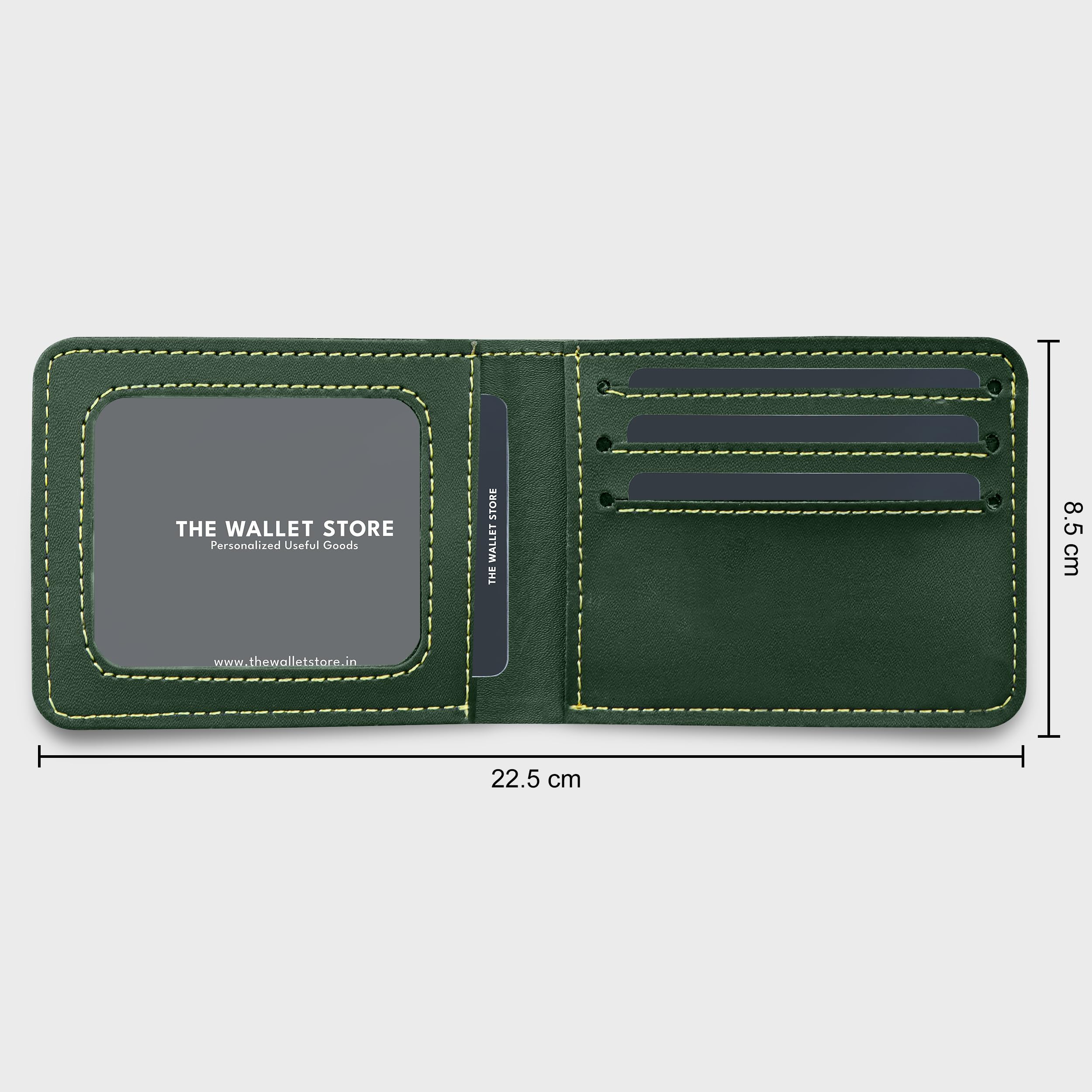 The Wallet Store Vegan Leather Wallet For Men - Green